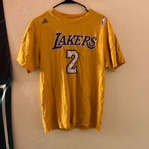 Vintage adidas y2k los angeles lakers Derek fisher tee shirt L